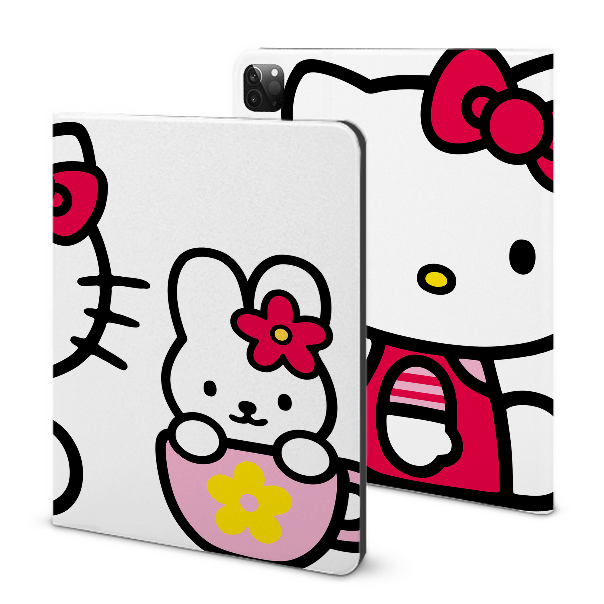 （画像用） Hello Kitty ハローキティ IPadケース ペンホルダー付き ブックスタイルデザイン